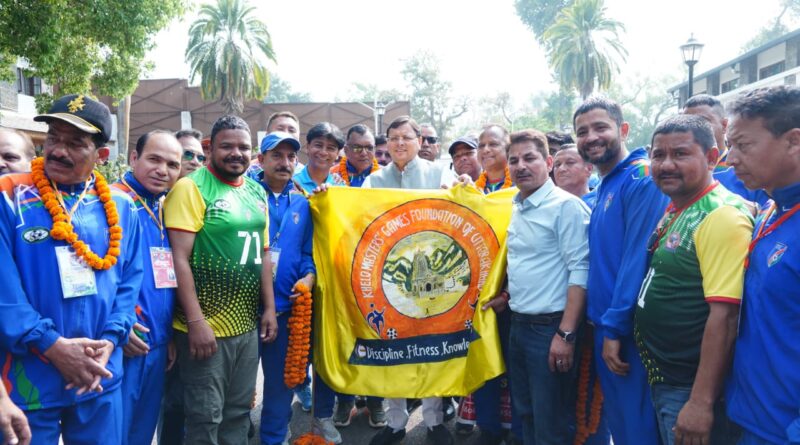 खेलो मास्टर्स नेशनल गेम्स 2025, खेलो मास्टर्स नेशनल गेम्स 2025, के एथलेटिक्स, खिलाडी मुख्यमंत्री पुष्कर सिंह धामी से मुलाकात की..