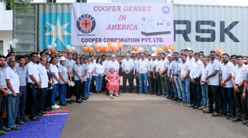 कूपर कॉर्पोरेशन का क्लीन एनर्जी इंजन अब हो गया है ग्लोबल, अमेरिका और जापान को निर्यात की जाने वाली जनरेटर सेट की पहली खेप भेजी गई