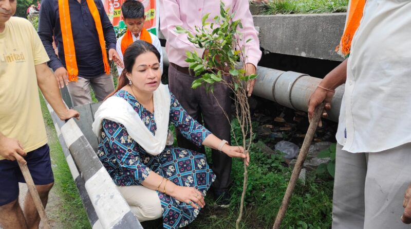 रिस्पना पुल के निकट कांग्रेस नेत्री सोनिया आनंद रावत के तत्वाधान में पहाड़ उत्थान समिति द्वारा जन जागृति अभियान के तहत पौधा रोपण अभियान का शुरूआत किया