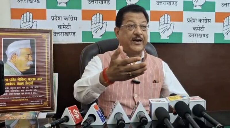 उत्तराखंड में जन और धन हानि पर श्वेत पत्र जारी करे सरकार सूर्यकांत धस्माना