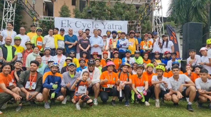 नशा मुक्ति के संदेश को जन-जन तक पहुँचाने और स्वस्थ समाज का निर्माण के उद्देश्य “एक साइकिल यात्रा नशा मुक्ति के नाम”