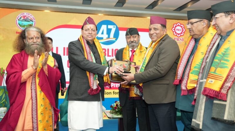 सुशासन में उत्कृष्टता के लिए बंशीधर तिवारी को राष्ट्रीय सम्मान