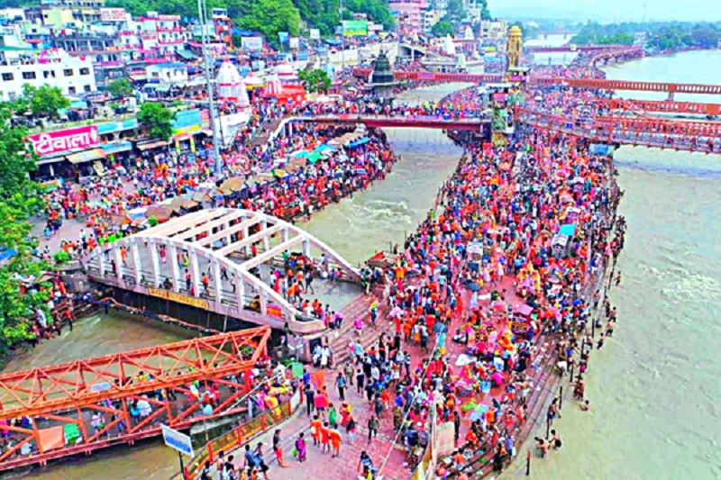 हरिद्वार में कांवड़ यात्रा ने पकड़ी रफ्तार, 2.19 करोड़ श्रद्धालु गंगाजल लेकर लौटे, डाक कांवड़ शुरू होते ही बढ़ा ट्रैफिक दबाव