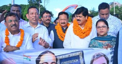 कौलागढ़ में कांग्रेस की ‘संविधान बचाओ यात्रा’, सैकड़ों कार्यकर्ता हुए शामिल